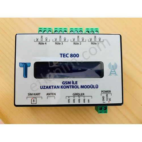 GSM (TELEFON) UZAKTAN KONTROL MODÜLÜ TEC800